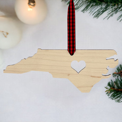 North Carolina Heart Ornament