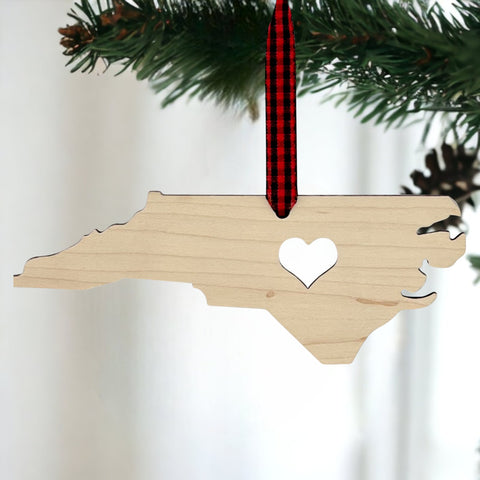 North Carolina Heart Ornament