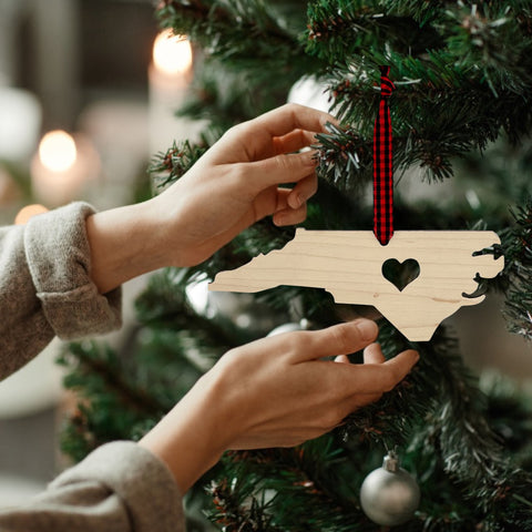 North Carolina Heart Ornament
