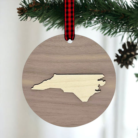 North Carolina Raised Ornament