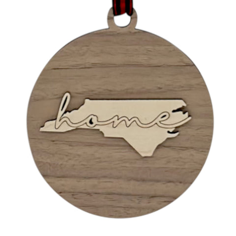 North Carolina Home Cursive Ornament