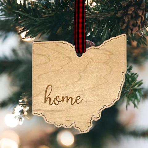 Ohio Home Script Ornament