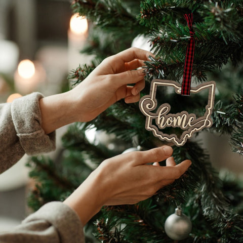 Ohio Home Double Layer Ornament