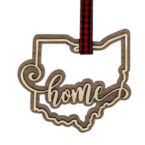 Ohio Home Double Layer Ornament