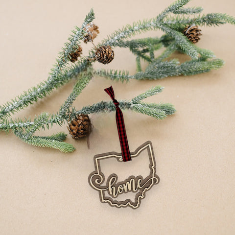 Ohio Home Double Layer Ornament