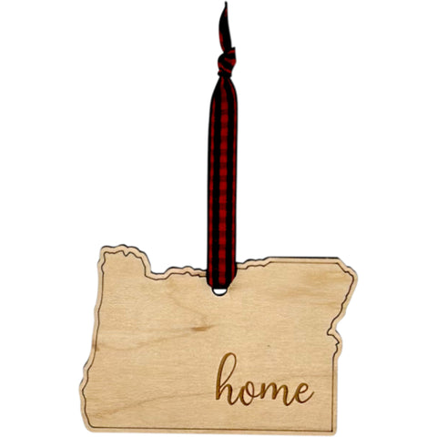 Oregon Home Script Ornament