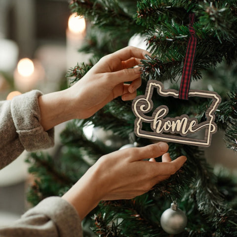Oregon Home Double Layer Ornament