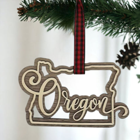Oregon Double Layer Ornament