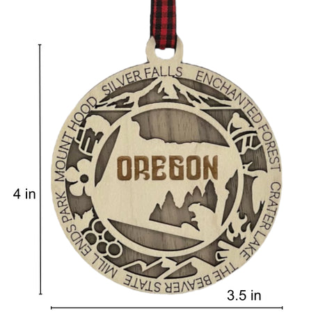 Oregon dreams on your tree! Introducing the Oregon State Highlights Ornament—a mini masterpiece capturing the beauty of the Pacific Northwest. Elevate your holiday decor with a touch of Oregonian magic. Embrace the spirit of the Beaver State this festive season!