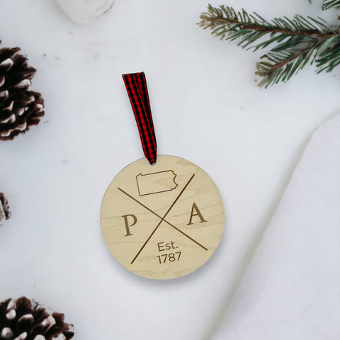 Pennsylvania Established Ornament