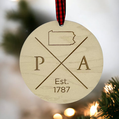 Pennsylvania Established Ornament