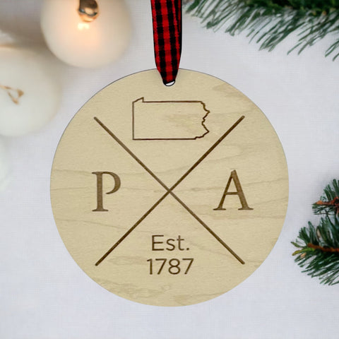Pennsylvania Established Ornament