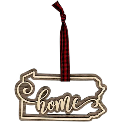 Pennsylvania Home Double Layer Ornament