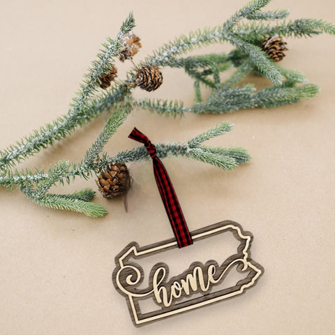 Pennsylvania Home Double Layer Ornament