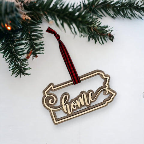 Pennsylvania Home Double Layer Ornament