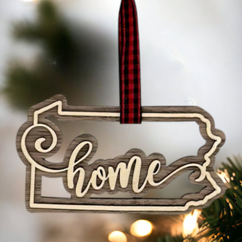 Pennsylvania Home Double Layer Ornament