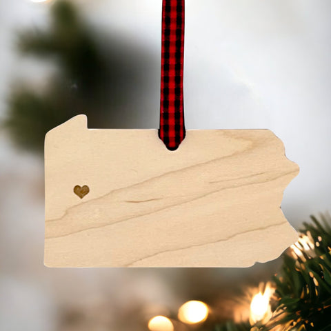 Pennsylvania Custom Home Town Ornament