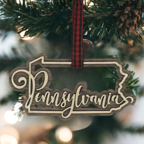 Pennsylvania Double Layer Ornament