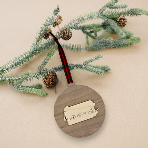 Pennsylvania Home Cursive Ornament