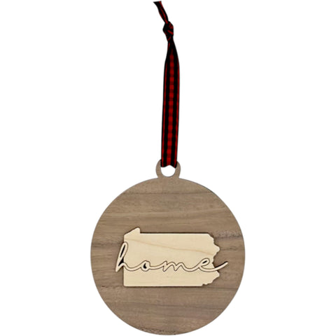 Pennsylvania Home Cursive Ornament