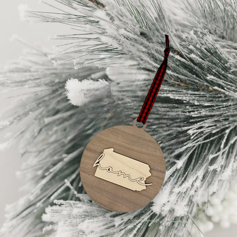 Pennsylvania Home Cursive Ornament