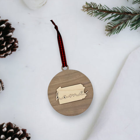 Pennsylvania Home Cursive Ornament