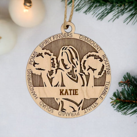 Elevate the spirit of the season with our Personalized Cheerleading Ornament! This custom-crafted keepsake is perfect for cheer enthusiasts. Add a personal touch to your holiday decor and celebrate the cheerleader in your life. Customize now for a spirited ornament that captures the joy and energy of cheerleading. Order your Personalized Cheerleading Ornament today!