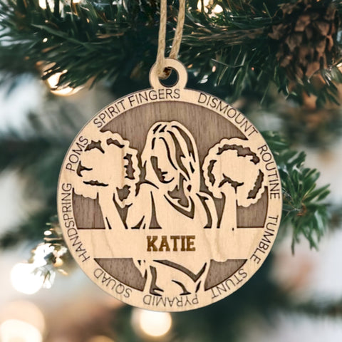 Elevate the spirit of the season with our Personalized Cheerleading Ornament! This custom-crafted keepsake is perfect for cheer enthusiasts. Add a personal touch to your holiday decor and celebrate the cheerleader in your life. Customize now for a spirited ornament that captures the joy and energy of cheerleading. Order your Personalized Cheerleading Ornament today!