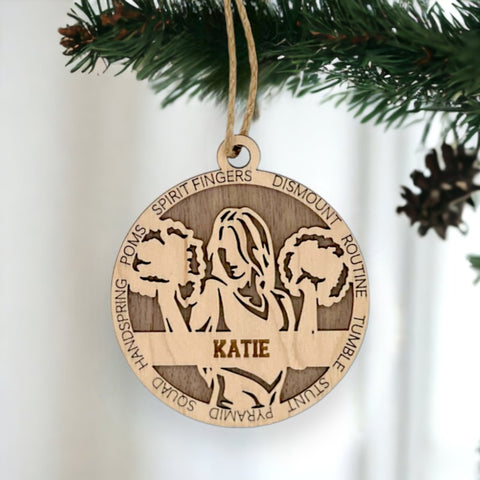 Elevate the spirit of the season with our Personalized Cheerleading Ornament! This custom-crafted keepsake is perfect for cheer enthusiasts. Add a personal touch to your holiday decor and celebrate the cheerleader in your life. Customize now for a spirited ornament that captures the joy and energy of cheerleading. Order your Personalized Cheerleading Ornament today!