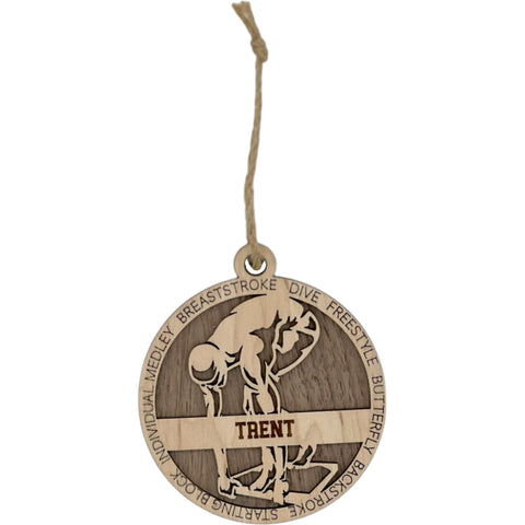 Dive into holiday joy with our Personalized Male Swimmer Ornament! Crafted for aquatic enthusiasts, this custom keepsake adds a personal touch to your tree. Celebrate the swimmer in your life with this spirited ornament. Customize now for a splash of festivity in holiday decor – order your Personalized Male Swimmer Ornament today!