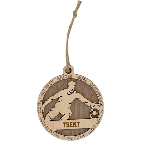 Guard your holiday spirit with our Personalized Male Soccer Goalie Ornament! Score big with this custom-crafted keepsake designed for soccer enthusiasts. Add a personal touch to your tree and celebrate the goalie in your life. Customize now for a spirited ornament that captures the excitement of the game. Make your holiday decor a winning goal – order your Personalized Male Soccer Goalie Ornament today!