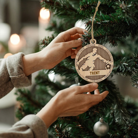 Guard your holiday spirit with our Personalized Male Soccer Goalie Ornament! Score big with this custom-crafted keepsake designed for soccer enthusiasts. Add a personal touch to your tree and celebrate the goalie in your life. Customize now for a spirited ornament that captures the excitement of the game. Make your holiday decor a winning goal – order your Personalized Male Soccer Goalie Ornament today!