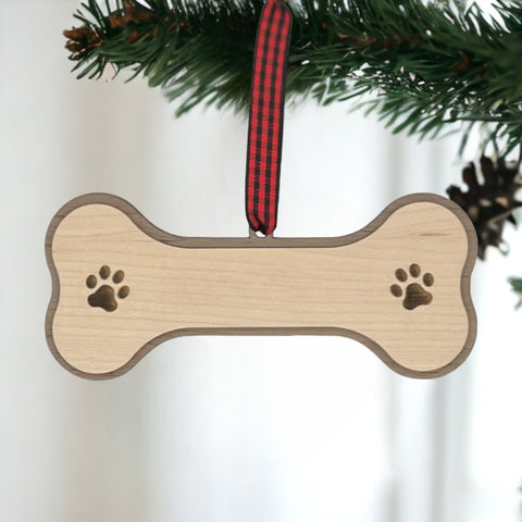 Tail-Wagging Joy: Personalized Dog Bone Ornament - Add a personal touch to your holiday decor with this charming ornament. Customize with your dog's name for a delightful keepsake, celebrating the furry love that fills your home.