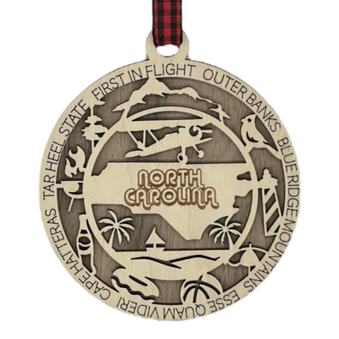 Dazzle your tree with Southern charm! Introducing the North Carolina State Highlights Ornament – a delightful keepsake showcasing the beauty of the Tar Heel State.