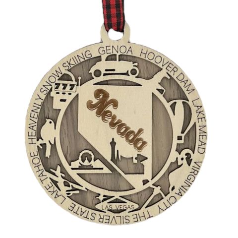 Add a touch of Silver State sparkle to your holiday decor! Our Nevada State Highlights Ornament captures the glitz and glam of iconic moments.