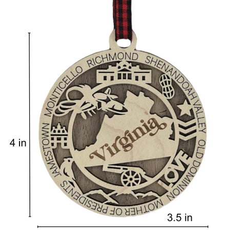 Embrace Southern elegance! Introducing the Virginia State Highlights Ornament—where history meets holiday charm. Elevate your festivities with a touch of Old Dominion magic.