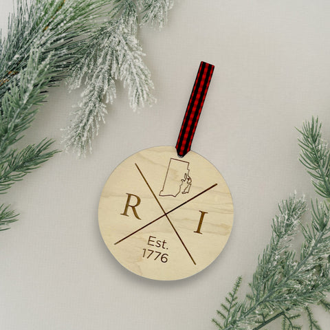 Rhode Island Established Ornament