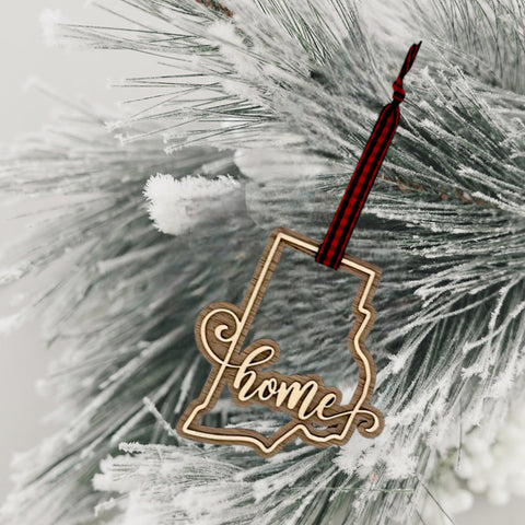 Rhode Island Home Double Layer Ornament