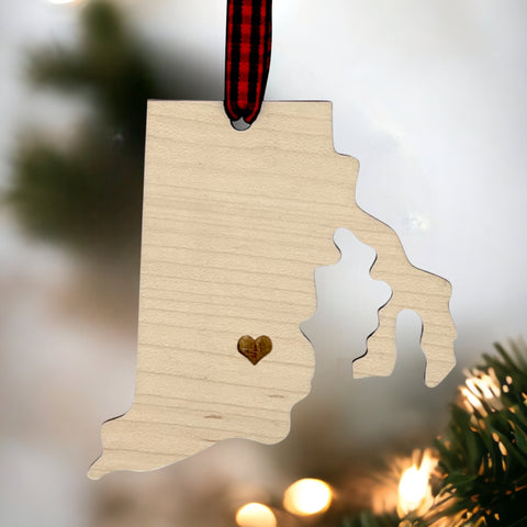 Rhode Island Custom Home Town Ornament