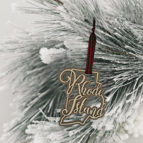 Rhode Island Double Layer Ornament