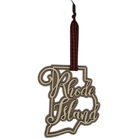 Rhode Island Double Layer Ornament