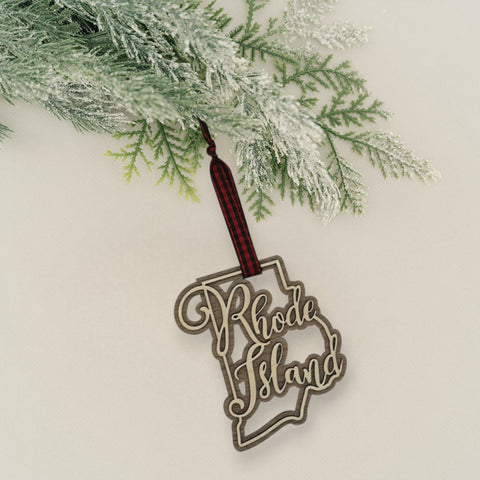 Rhode Island Double Layer Ornament