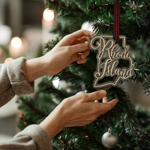 Rhode Island Double Layer Ornament