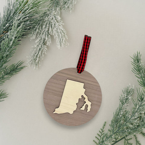 Rhode Island Raised Ornament