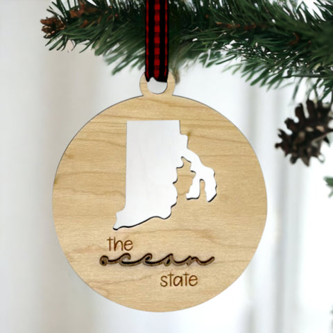 Rhode Island Nickname Ornament