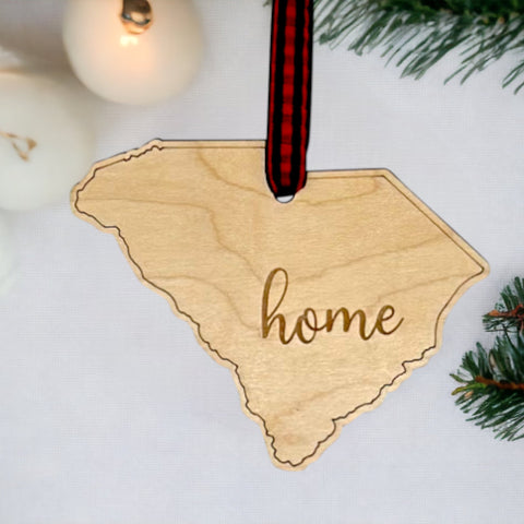South Carolina Home Script Ornament