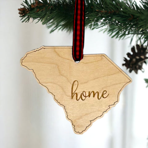 South Carolina Home Script Ornament