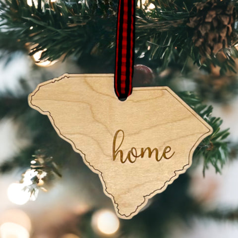 South Carolina Home Script Ornament