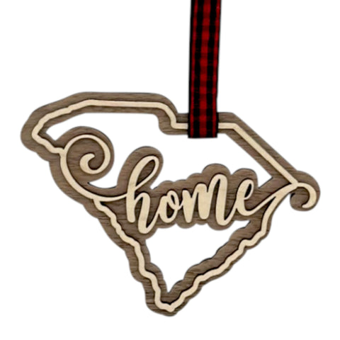 South Carolina Home Double Layer Ornament