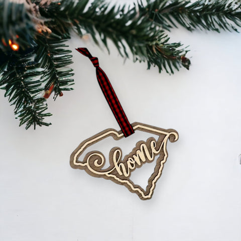 South Carolina Home Double Layer Ornament